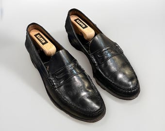 Mocasines vintage Dexter Penny para hombre, talla 9.5D, estilo Academia Preppy Beefroll IVY, años 90, EE. UU.