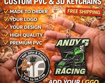 Custom PVC Rubber Keychain | Logo & Name Keychains | High Quality | Free Shipping