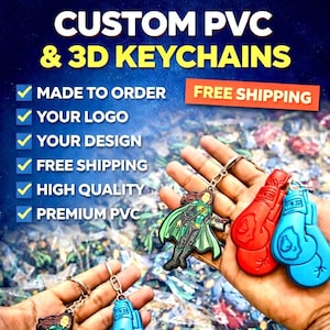 Personalized PVC Keychain | Custom Rubber Keychain with Logo | Bulk & Wholesale | Free Shipping