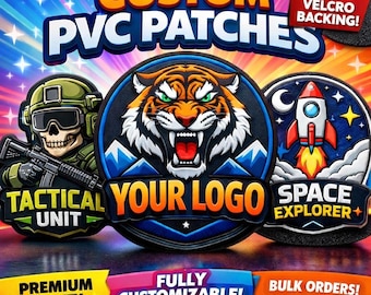 Personalized PVC Patches | Custom 3D Rubber Logo Patches | Soft PVC Badge  | Bulk Orders | Free Shipping