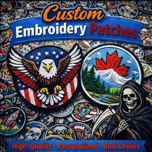 Custom Embroidery Badges |  Logo Patch Personalized Name Patch |Patches for Hats Jackets Bags