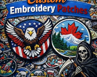 Custom Embroidery Badges |  Logo Patch Personalized Name Patch |Patches for Hats Jackets Bags