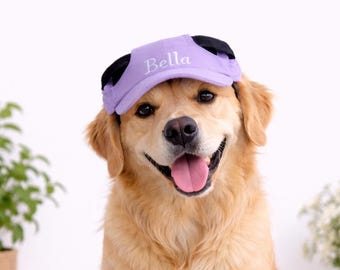 Cappellino personalizzato per cani con nome – Cappellino ricamato personalizzato per animali domestici – Cappellino da baseball regolabile per cuccioli – Accessori regalo per cani