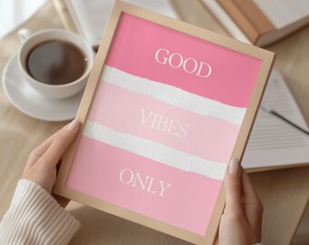 Pink Quote Art, Minimalist Positive Affirmation Print (Digital Download)