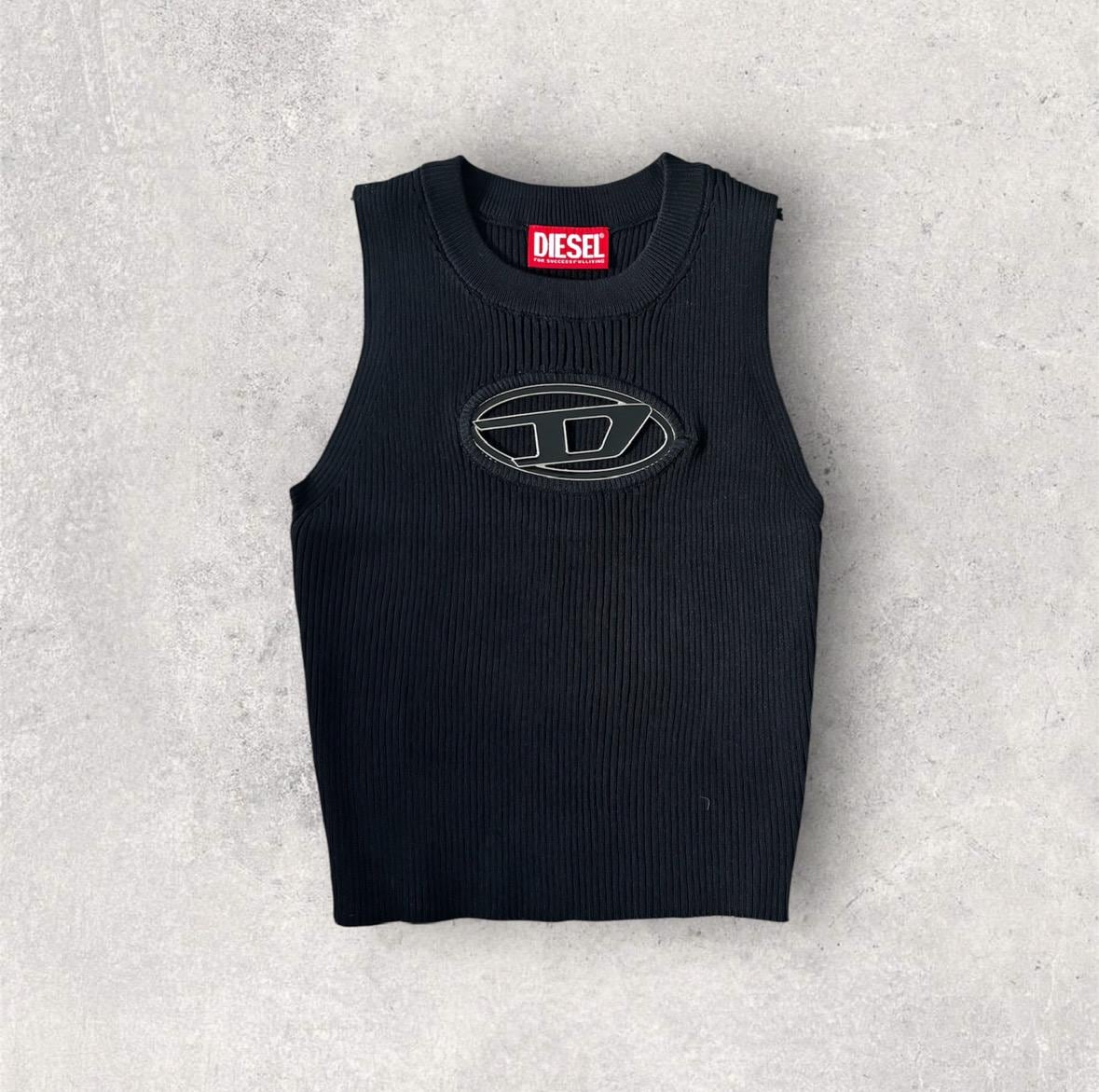 トップス Diesel 22ss Gradation D Logo Tank Top Diesel Tank top with cut-out Oval D logo - T-Shirts Womens in