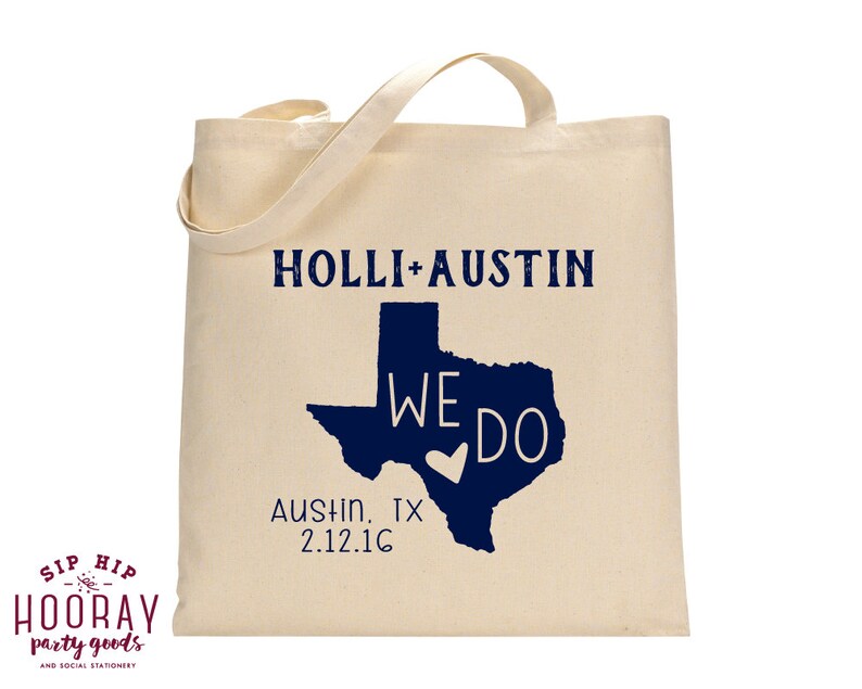 Texas Wedding Totes Wedding Favor Totes Texas Party Favor Etsy