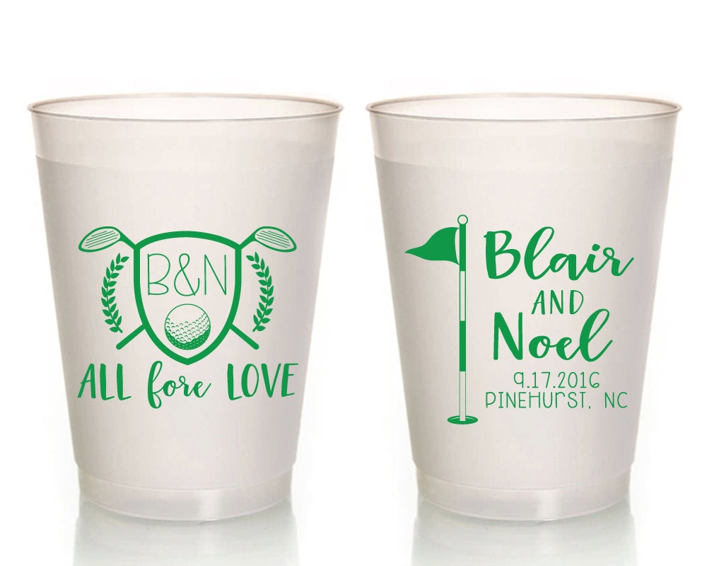 Golf Wedding Cups Golf Cups Golfer Gifts Golfer Etsy