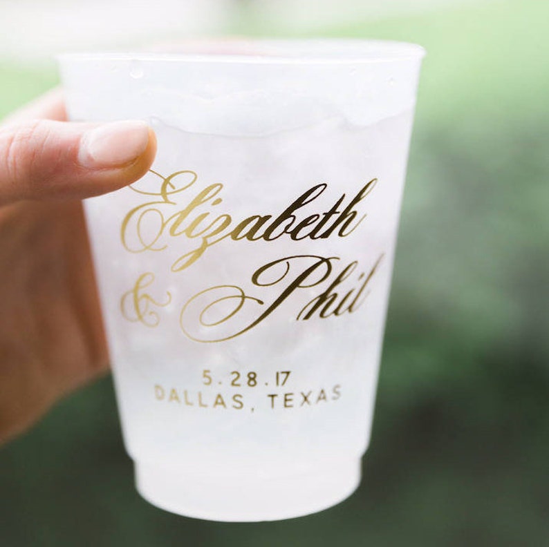 Frosted Cups Custom Cups Printed Cups Wedding Cups Party