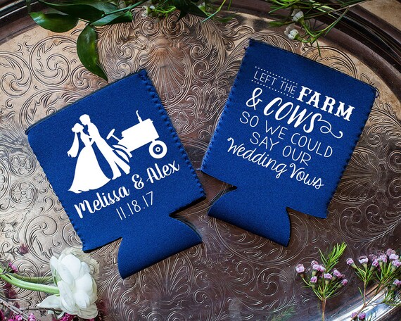 Farm Wedding Can Coolers Rustic Barn Wedding Favors Ideas Etsy