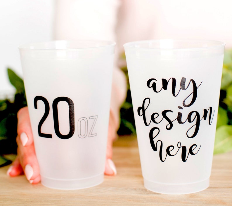 Plastic Reusable Cups 20oz Party Cups Personalized Cups Etsy