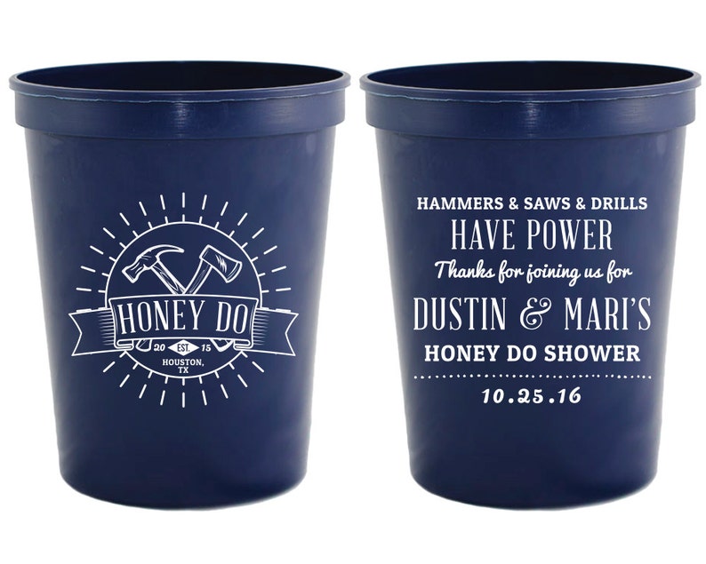Honey Do Couples Shower Cups Couples Shower Favors Bridal Etsy