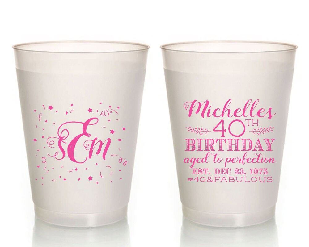 Birthday Party Cups Happy Birthday Party Cups Custom Etsy