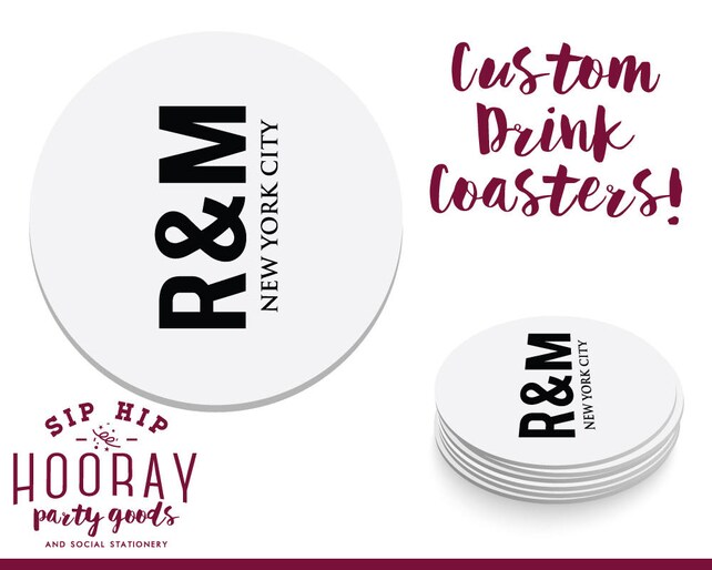 Coasters Personalized Wedding Drink Coasters Stock The Bar Gifts