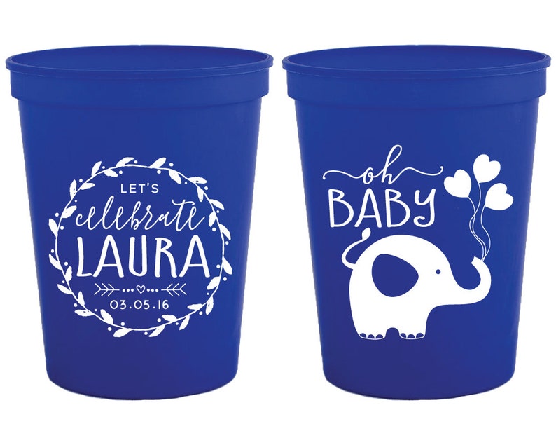 Baby Shower Cups Baby Shower Drink Cups Baby Shower Favors Etsy