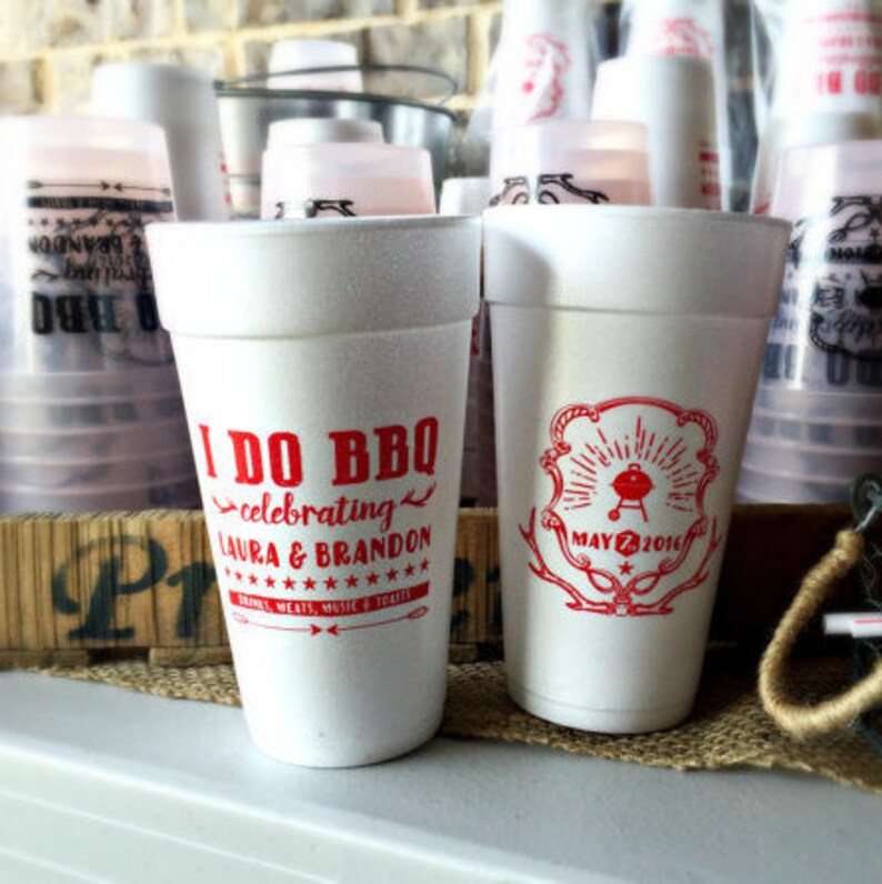 Foam Cups Foam Cups Rustic Wedding Cups Personalized Favor Country Wedding Cups Barn Wedding Farm Wedding Fall Wedding 1766 Wedding