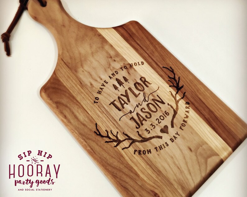 Personalized Cutting Board Wood Personalized Wedding Gift Engraved Personalized Cutting Board