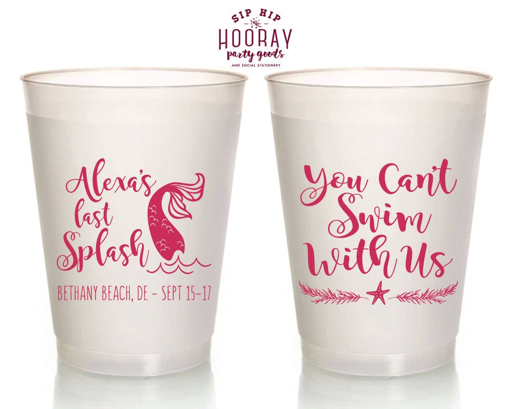 You Can't Swim With Us Cup Mean Girls Party Mermaid Etsy