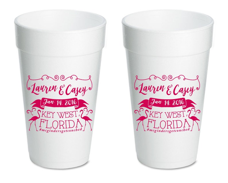 Bachelorette Favor Cups Bachelorette Cups Party Cup 1483 Flamingo Bachelorette Foam Cups Styrofoam Cups Bachelorette Party Cups
