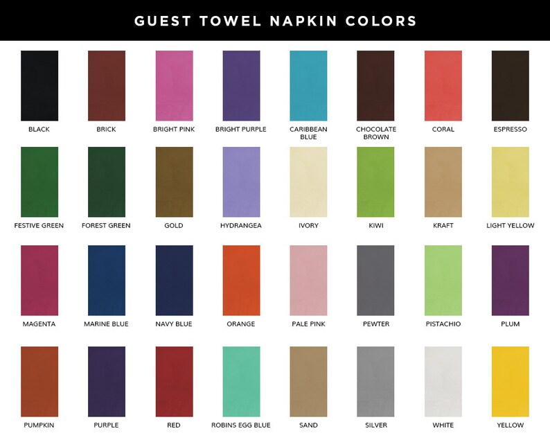 Wedding Monogram Guest Towels Monogrammed Napkins Restroom Napkins Event Guest Towel 4.25 x 8.0\u201d Weddings Custom Logo 1626 3 Ply