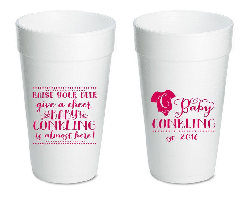 Baby Shower Party Cups Baby Shower Favors Gender Reveal Etsy