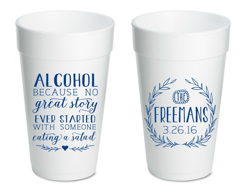 Wedding Cups Personalized Wedding Favors Custom Wedding Etsy