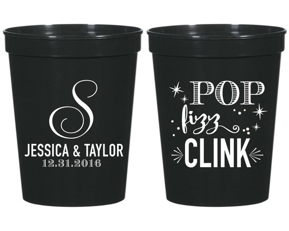 Pop Fizz Clink Pop Fizz Clink Couples Shower Cups Wedding Favors Pop Fizz Clink Cups Party Cups 1626 Party Favors Party Gifts