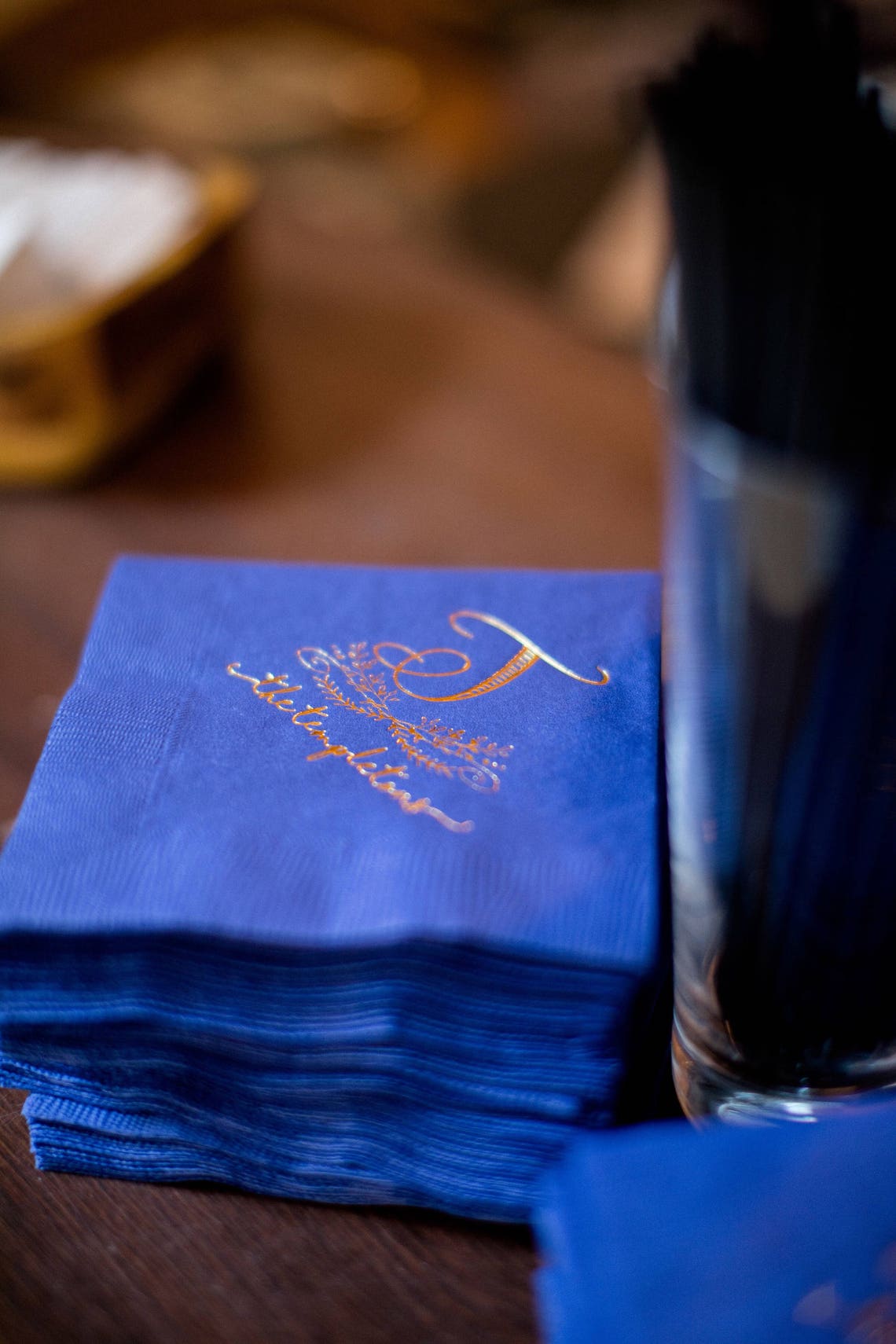 Wedding Napkins Gold Foil Napkins Monogrammed Napkins Foil Etsy