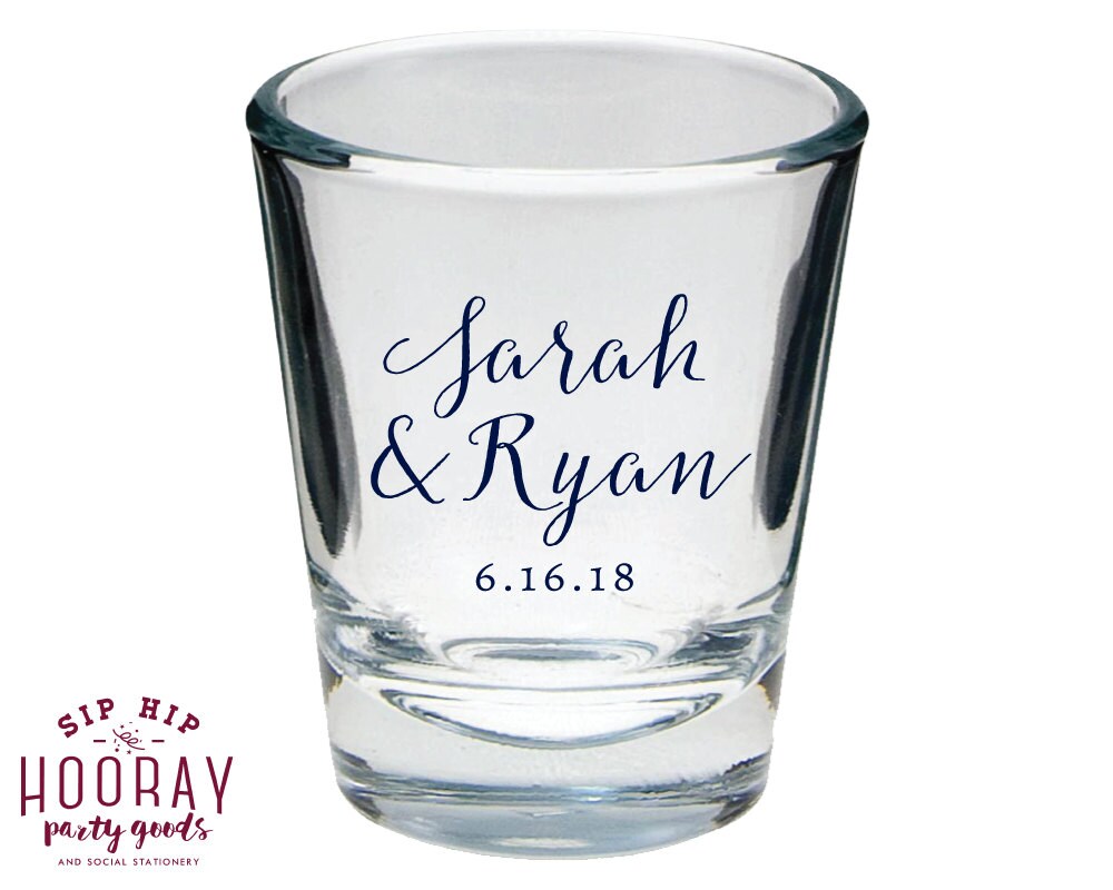Shot Glasses Personal Party Favors Wedding Shot Glasses Etsy