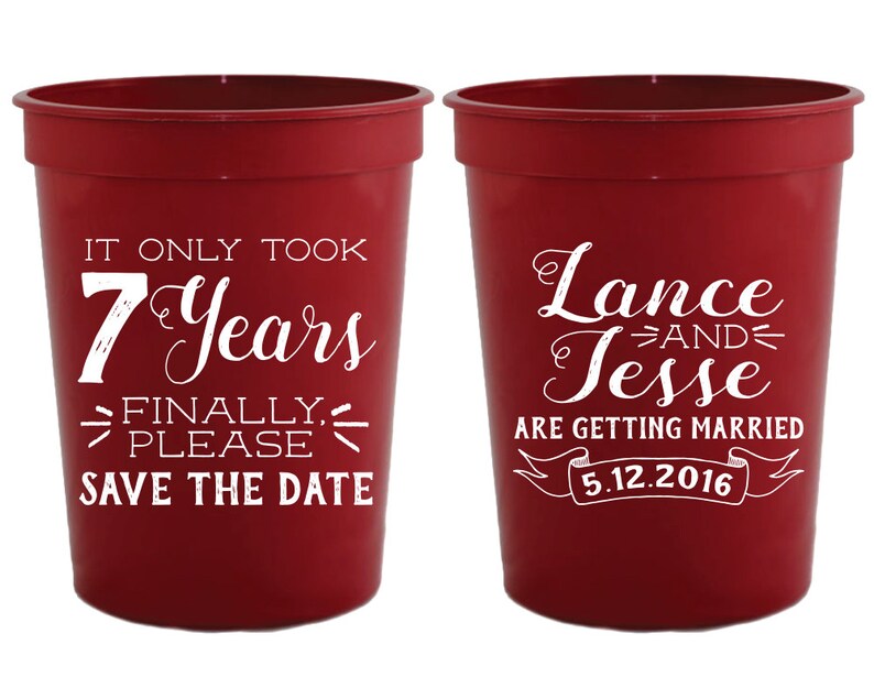 Finally Engaged Engagement Party Cups Personalized Plastic Etsy