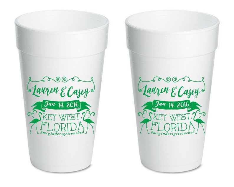 Bachelorette Favor Cups Bachelorette Cups Party Cup 1483 Flamingo Bachelorette Foam Cups Styrofoam Cups Bachelorette Party Cups
