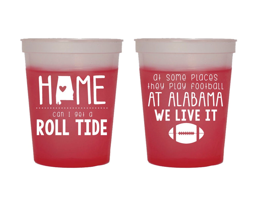 Tailgate Party Cups Any Team Roll Tide Cups Football Etsy