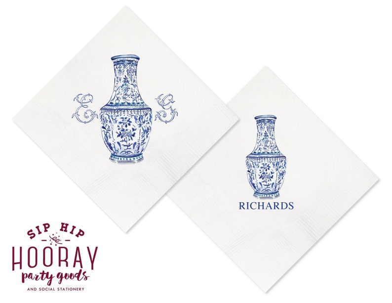 Ginger Jar Napkins Wedding Napkins Custom Ginger Jar Etsy