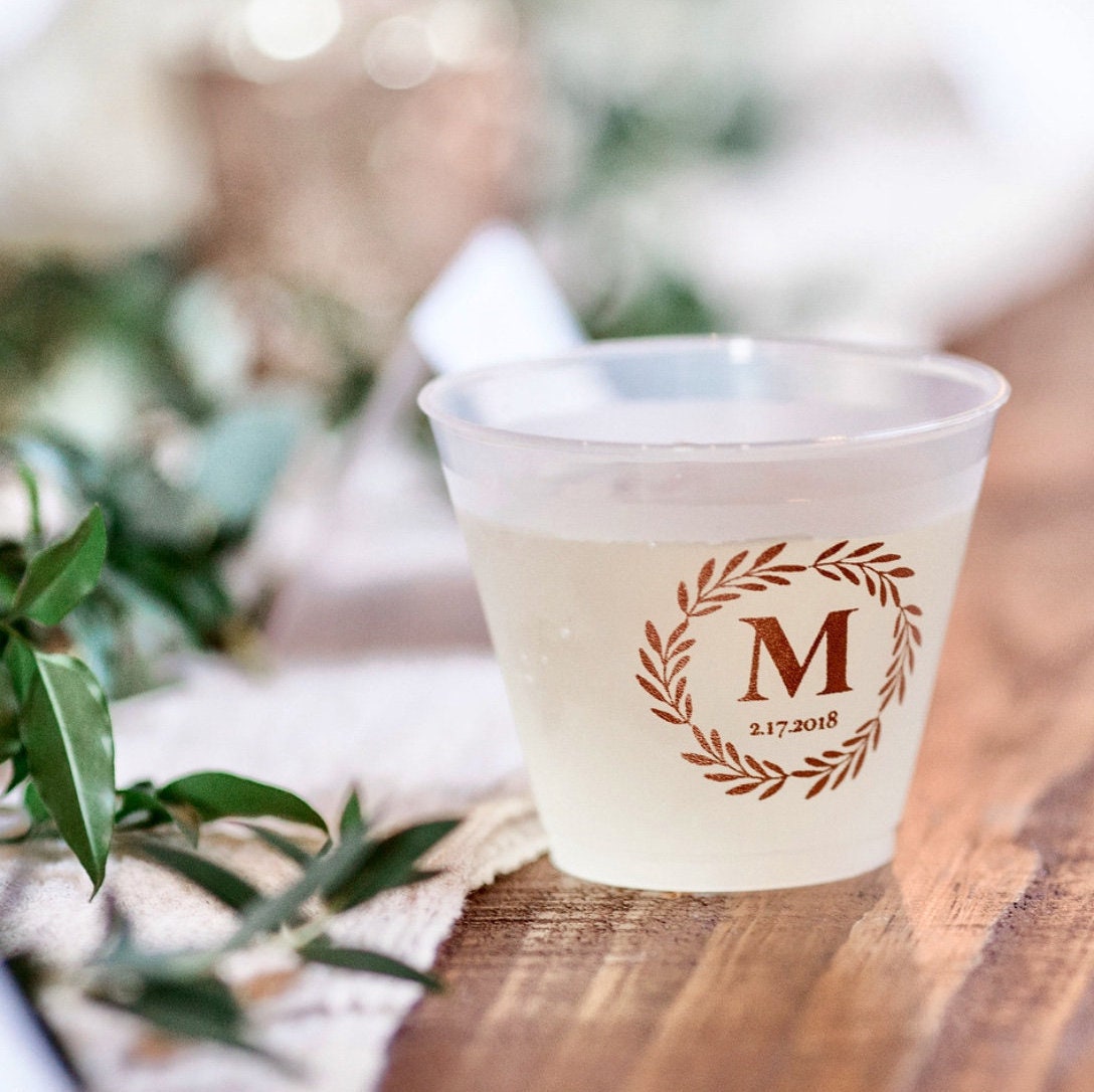 Wine Cups Personalized 9oz Frosted Wine Cups Bar Cups Etsy