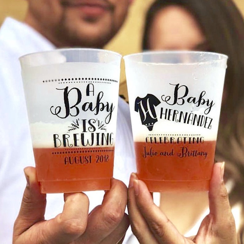 Baby is Brewing Baby Shower Cups Cups for Baby Showers Etsy