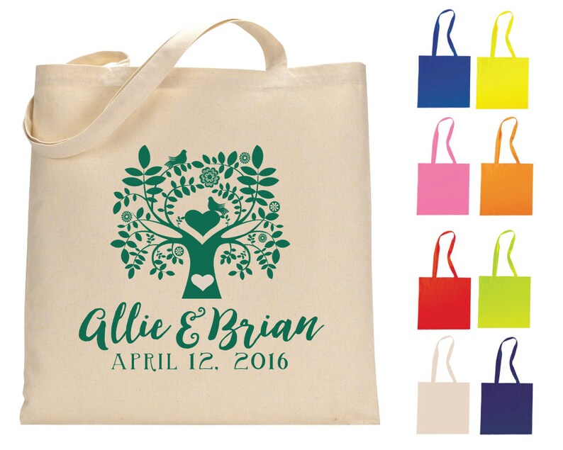 Wedding Welcome Bags Cotton Totes Wedding Favor Totes Custom Totes Wedding Favors Tree Wedding Tote Bags 1149 Wedding Tree Tote Bags