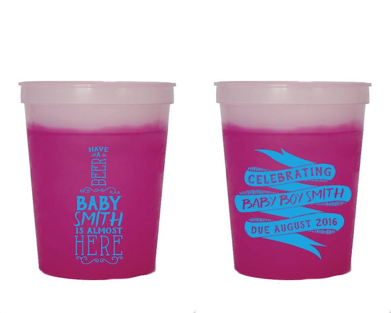 Baby Shower Cups Color Changing Cups Fun Party Cups Unique Party Cup Couples Shower Gifts Mood Cups 1353 Party Cup Party Favor Cups