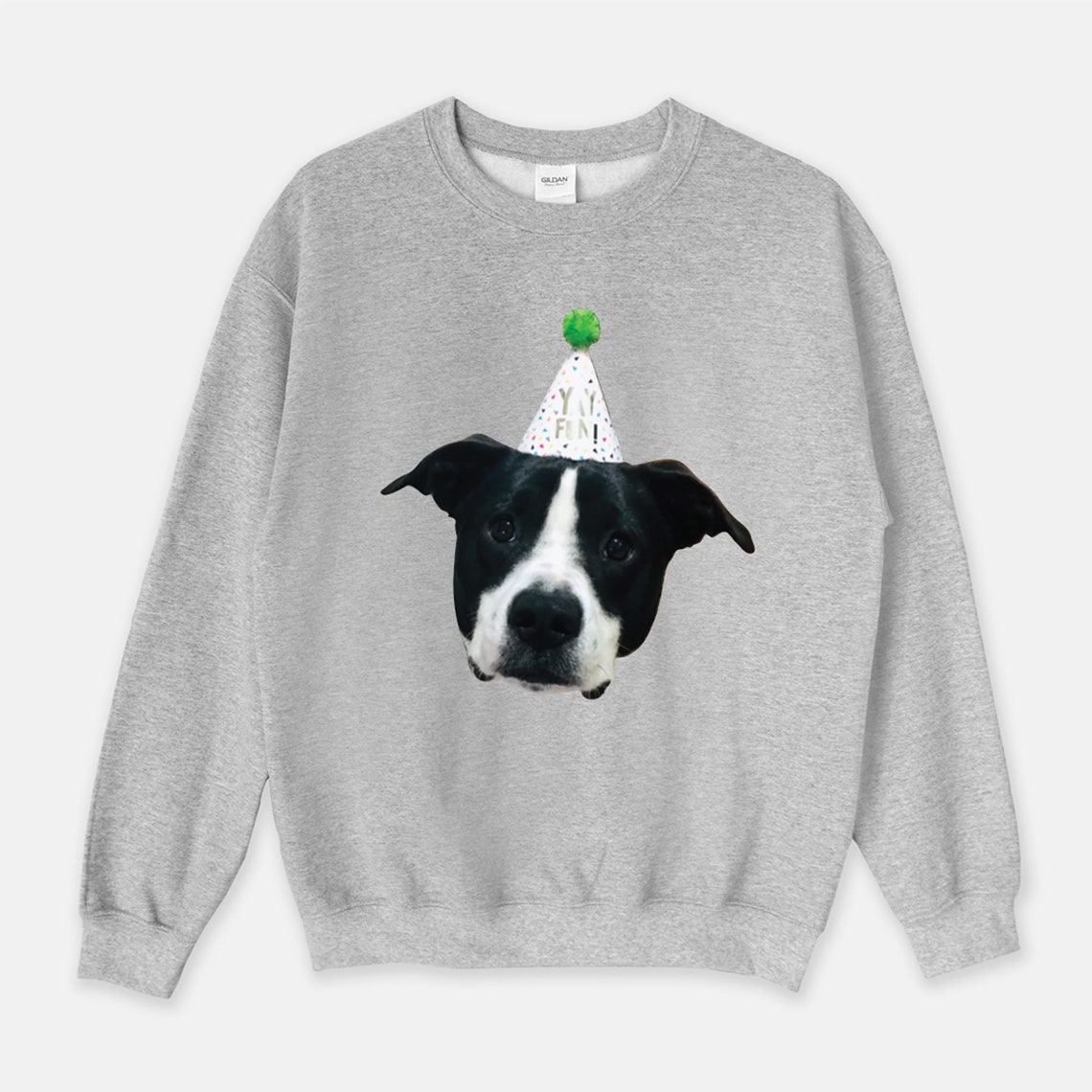 Custom Unisex Pet Photo Sweatshirt Dog Lover Sweater Cat Etsy