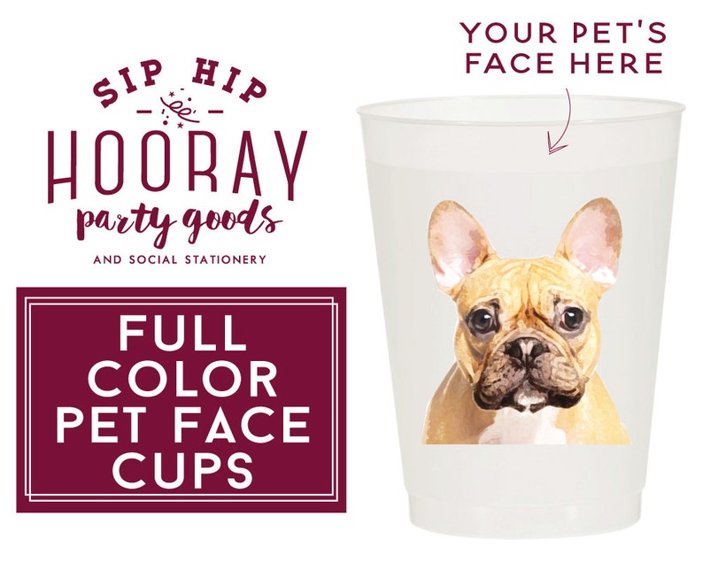 16oz Full Color Cups Pet Face Cups Dog Lover Cups Dog Etsy