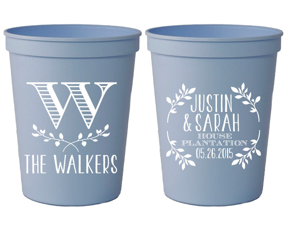 Wedding Favor Cups Personalized Wedding Cups Monogrammed