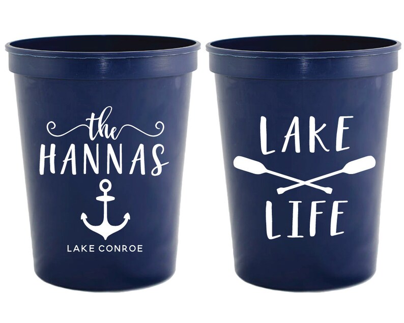 Party Cups Lake Life Lake House Cups Party Favors Family Etsy