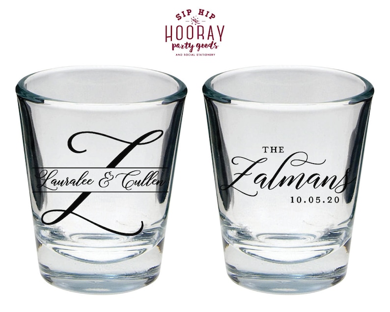 Custom Shot Glasses Personalized Wedding Favors Whiskey Shot Etsy
