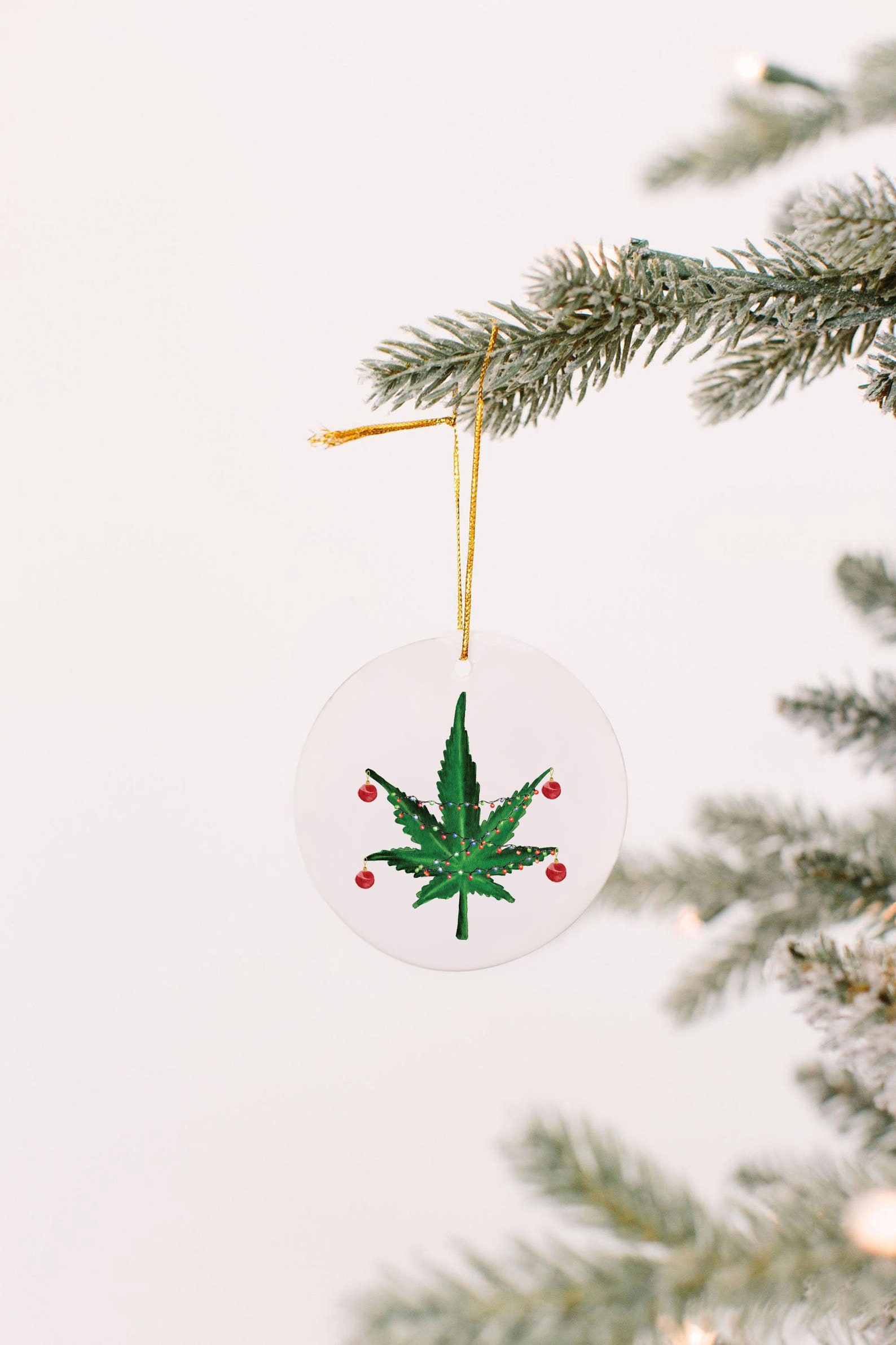 Christmas Tree Ornament Ornament Marijuana Leaf Christmas Etsy