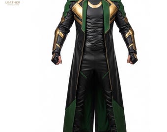 Loki Leather Suit | Comic Villain Costume | Halloween Wear | Gift for Him