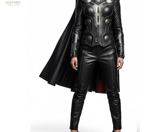 Thor Leather Suit | Men Hero Cosplay | Halloween Wear | Gift for Him