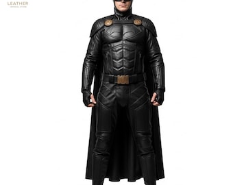 Batman Leather Costume | Men Dark Knight Outfit | Superhero Cosplay | Gift for Him