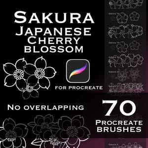 Japanska körsbärsblomsborstar – Procreate Tattoo Set
