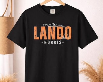 Lando Norris shirt, Mclaren Racing Driver Graphic Tee, Vintage Casual, Unisex Streetwear Top