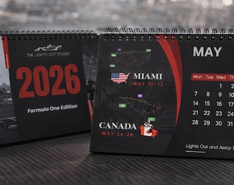 Formula 1 Calendar 2026 | F1 Race Schedule | Racing Fan Gift | Track Maps | Instant Download