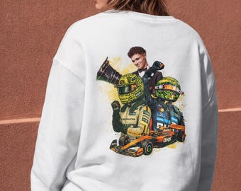 Lando Norris 2025 World Champion Hoodie, Formula 1 Merch, McLaren Sweatshirt, Vintage Motorsport Crewneck