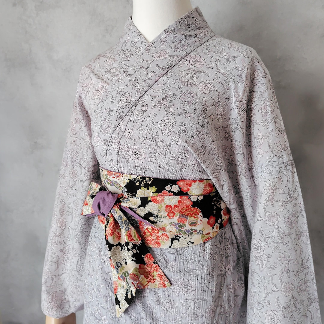 Japanese Modern Obi Sash Belt - Reversible Cotton Waist Cincher for ...
